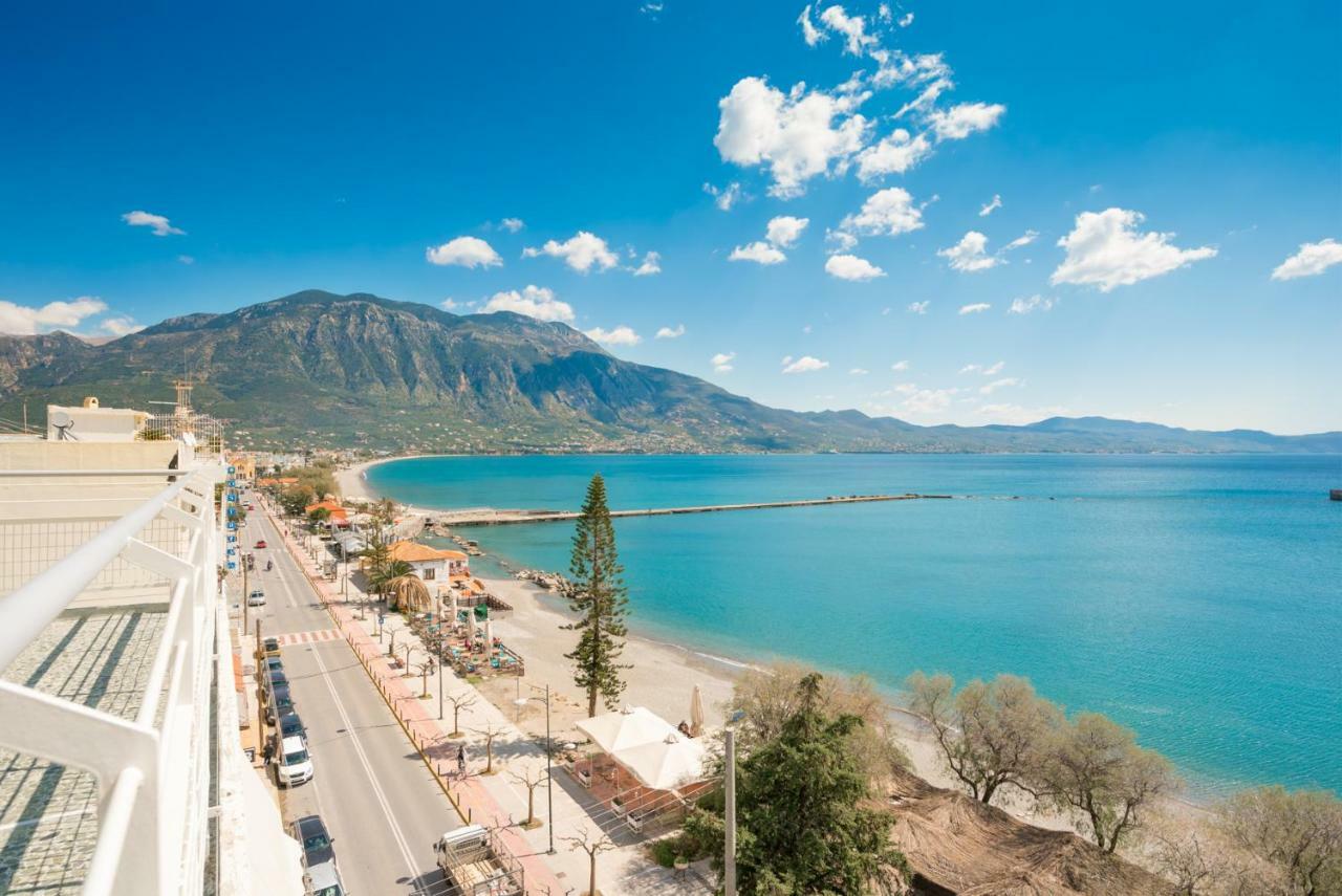 Seafront Penthouse Leo Apartment Kalamata Bagian luar foto